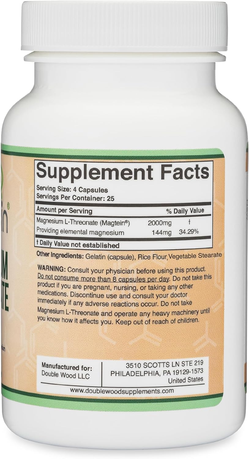 Magnesium L-Threonate (Magtein) Supplement